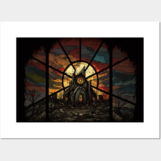 Diablo Tristram Cathedral Stained Glass Wall Art by Nightarcade